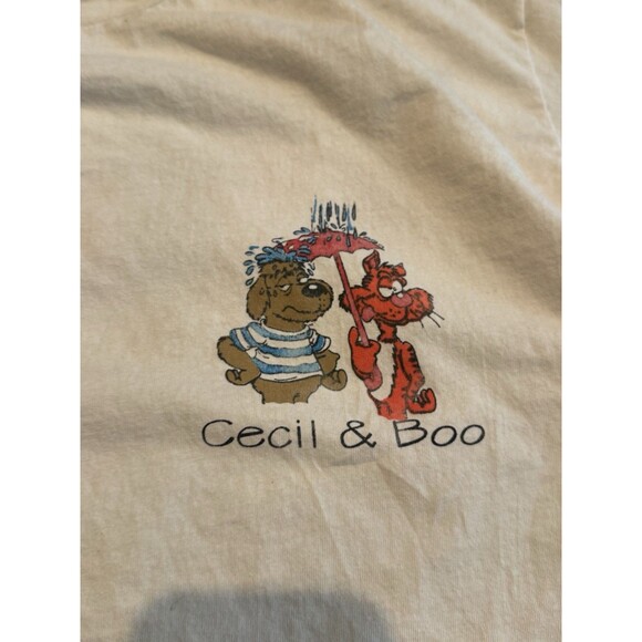 Vintage Cecil & Boo T-Shirt Mens XL Single Stitch Funny 90s Graphic Humor USA - Picture 3 of 9